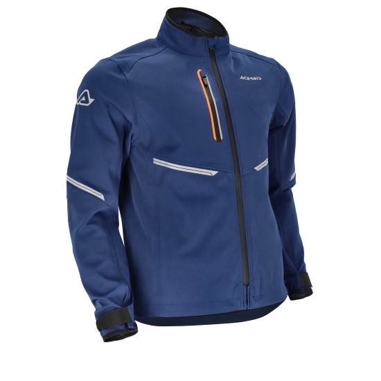 Chaqueta moto off road ACERBIS X-Duro W-Proof Blue-Orange - Ropamotorista.com - Distribuidor Oficial  en España y Portugal