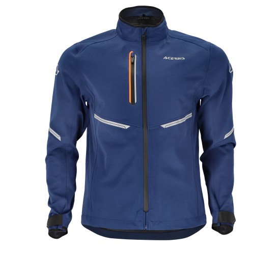 Chaqueta moto off road ACERBIS X-Duro W-Proof Blue-Orange - Ropamotorista.com - Distribuidor Oficial  en España y Portugal