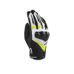 Guantes moto CLOVER Raptor 3 Blanco-Amarillo