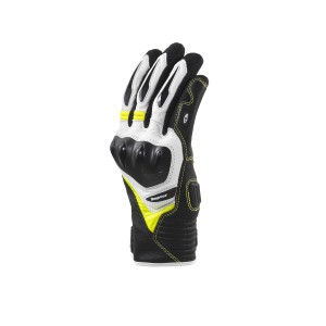 Guantes moto CLOVER Raptor 3 Blanco-Amarillo - Ropamotorista.com - Distribuidor Oficial Clover en España y Portugal