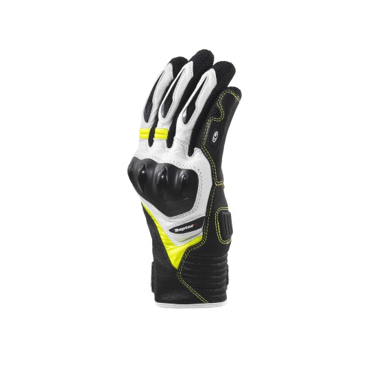 Guantes moto CLOVER Raptor 3 Blanco-Amarillo - Ropamotorista.com - Distribuidor Oficial Clover en España y Portugal