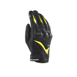 Guantes moto CLOVER Raptor 3 Negro-Amarillo - Ropamotorista.com - Distribuidor Oficial Clover en España y Portugal