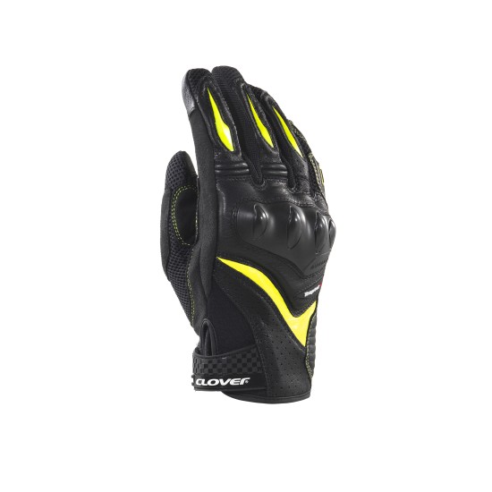 Guantes moto CLOVER Raptor 3 Negro-Amarillo - Ropamotorista.com - Distribuidor Oficial Clover en España y Portugal