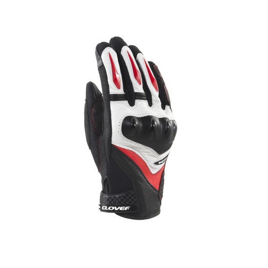 Guantes moto CLOVER Raptor 3 Negro-Rojo - Ropamotorista.com - Distribuidor Oficial Clover en España y Portugal