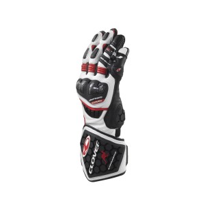 Guantes moto CLOVER RS9 White Red - Ropamotorista.com - Distribuidor Oficial Clover en España y Portugal