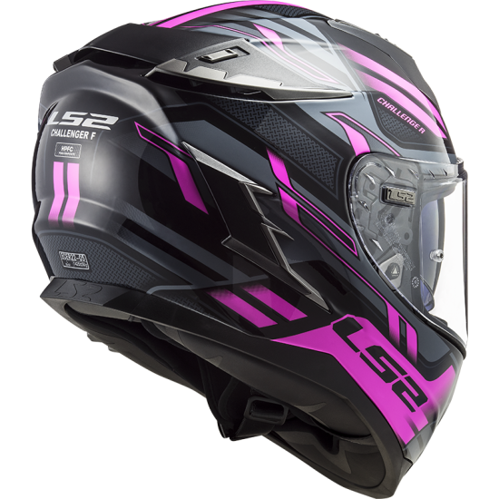 LS2 FF327 Challenger HPFC Spin Black Titanium Fluo Pink - Ropamotorista.com LS2 FF327 Challenger HPFC Spin Black Titanium Fluo Pink - Ropamotorista.com - Distribuidor Oficial LS2 en España y Portugal