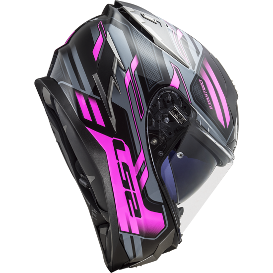 LS2 FF327 Challenger HPFC Spin Black Titanium Fluo Pink - Ropamotorista.com LS2 FF327 Challenger HPFC Spin Black Titanium Fluo Pink - Ropamotorista.com - Distribuidor Oficial LS2 en España y Portugal