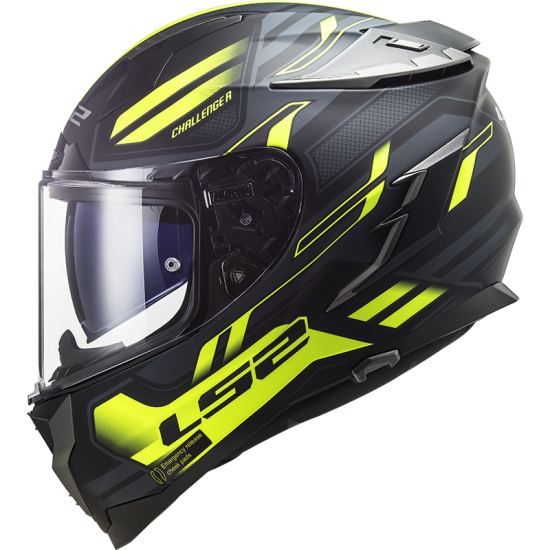 LS2 FF327 Challenger HPFC Spin Matt Black Cobalt HV Yellow - Ropamotorista.com LS2 FF327 Challenger HPFC Spin Matt Black Cobalt HV Yellow - Ropamotorista.com - Distribuidor Oficial LS2 en España y Portugal