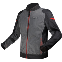 Chaqueta moto LS2 Airy Grey Black Red