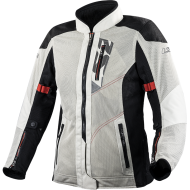 Chaqueta moto verano LS2 Alba Gris Claro Negro - Mujer