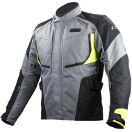 Chaqueta moto LS2 Phase Gris-Negro-Fluor