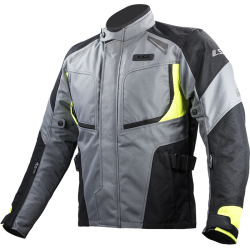 Chaqueta moto LS2 Phase Gris-Negro-Fluor