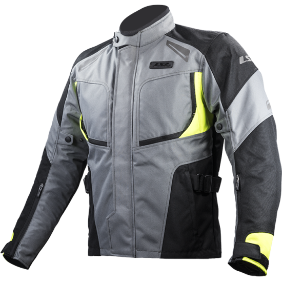 Chaqueta moto LS2 Phase Gris-Negro-Fluor - Ropamotorista.com - Distribuidor Oficial LS2 en España y Portugal