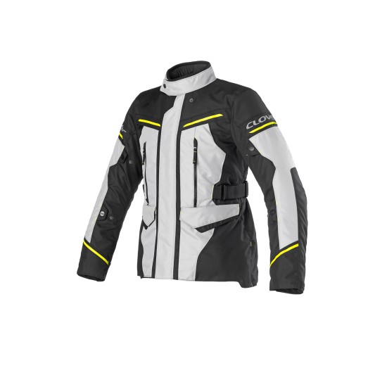 Chaqueta moto CLOVER Storm 4 WP - Gris-Amarillo-Negro - Ropamotorista.com - Distribuidor Oficial Clover en España y Portugal