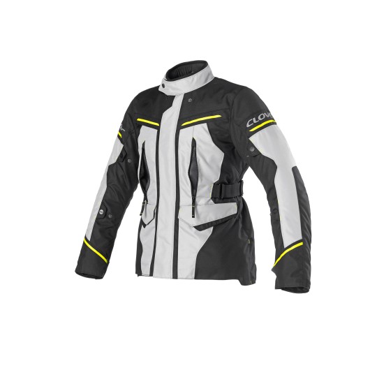 Chaqueta moto CLOVER Storm 4 WP - Gris-Amarillo-Negro - Ropamotorista.com - Distribuidor Oficial Clover en España y Portugal