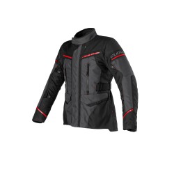 Chaqueta moto CLOVER Storm 4 WP - Gris-Rojo-Negro 