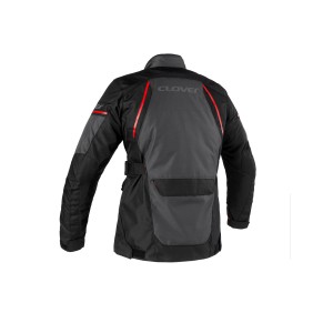 Chaqueta moto CLOVER Storm 4 WP - Gris-Rojo-Negro - Ropamotorista.com - Distribuidor Oficial Clover en España y Portugal