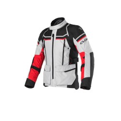 Chaqueta moto CLOVER Outland 2 WP - Gris-rojo-Negro