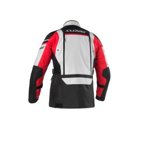 Chaqueta moto CLOVER Outland 2 WP - Gris-rojo-Negro - Ropamotorista.com - Distribuidor Oficial Clover en España y Portugal