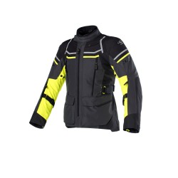 Chaqueta moto CLOVER Outland 2 WP - Gris-Amarillo-Negro