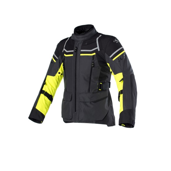 Chaqueta moto CLOVER Outland 2 WP - Gris-Amarillo-Negro - Ropamotorista.com - Distribuidor Oficial Clover en España y Portugal