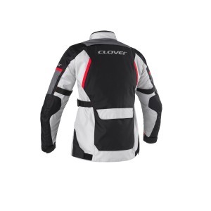 Chaqueta moto CLOVER Scout 4 WP - Gris-Rojo-Negro - Ropamotorista.com - Distribuidor Oficial Clover en España y Portugal