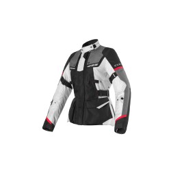 Chaqueta moto CLOVER Scout 4 WP - Gris-Rojo-Negro - Mujer