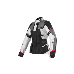 Chaqueta moto CLOVER Scout 4 WP - Gris-Rojo-Negro - Mujer - Ropamotorista.com - Distribuidor Oficial Clover en España y Portugal