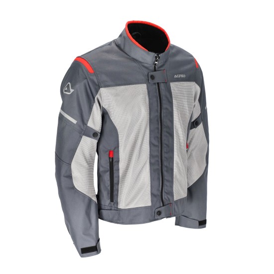 Chaqueta primavera/verano ACERBIS Ramsey My Vented CE Grey Red - Ropamotorista.com - Distribuidor Oficial Acerbis en España y Portugal