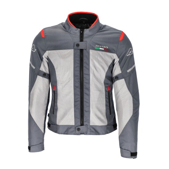 Chaqueta moto mujer ACERBIS CE On Road Ruby Lady Grey Red - Ropamotorista.com - Distribuidor Oficial Acerbis en España y Portugal