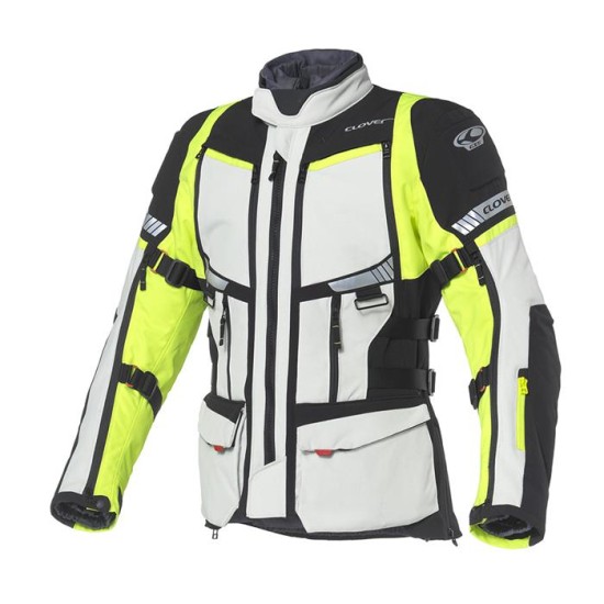 Chaqueta moto CLOVER GTS 5 WP Yellow Grey Mujer - Ropamotorista.com - Distribuidor Oficial Clover en España y Portugal