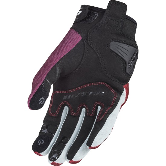 Guantes LS2 Dart II Black-Red - Mujer - Ropamotorista.com - Distribuidor Oficial LS2 en España y Portugal