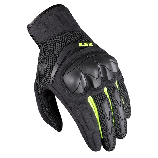 Guantes LS2 Kubra Black-Yellow - Ropamotorista.com - Distribuidor Oficial LS2 en España y Portugal