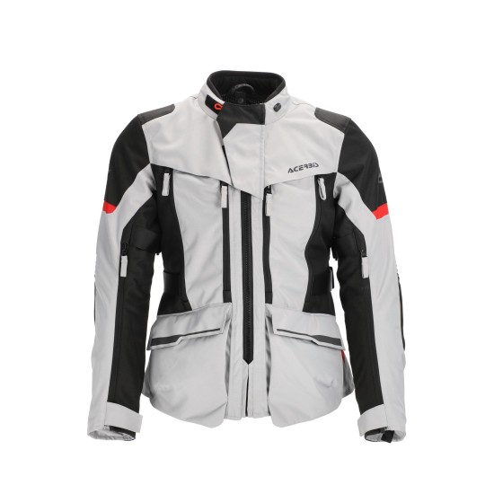 Chaqueta ACERBIS CE X-ROVER Grey-Red - Mujer - Ropamotorista.com - Distribuidor Oficial Acerbis en España y Portugal