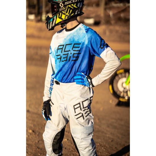 Camiseta ACERBIS MX J-Windy Vented Watermark Blue-White - Ropamotorista.com - Distribuidor Oficial Acerbis en España y Portugal