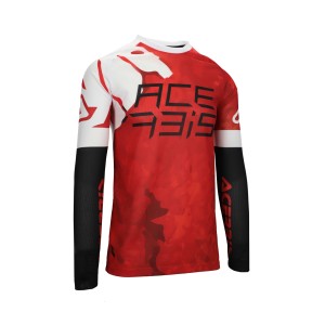 Camiseta ACERBIS MX J-Windy Vented Watermark Red-White - Ropamotorista.com - Distribuidor Oficial Acerbis en España y Portugal