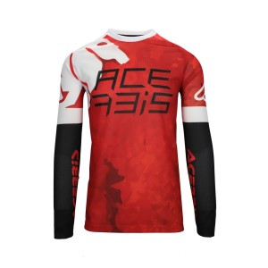 Camiseta ACERBIS MX J-Windy Vented Watermark Red-White - Ropamotorista.com - Distribuidor Oficial Acerbis en España y Portugal