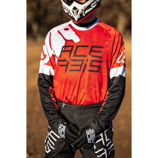 Camiseta ACERBIS MX J-Windy Vented Watermark Red-White - Ropamotorista.com - Distribuidor Oficial Acerbis en España y Portugal