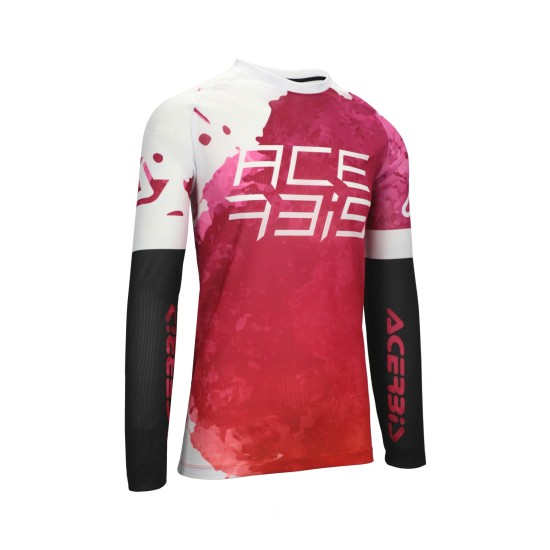 Camiseta ACERBIS MX J-Windy Vented Watermark Pink-White - Ropamotorista.com - Distribuidor Oficial Acerbis en España y Portugal