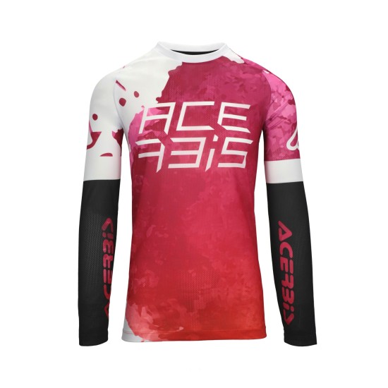 Camiseta ACERBIS MX J-Windy Vented Watermark Pink-White - Ropamotorista.com - Distribuidor Oficial Acerbis en España y Portugal