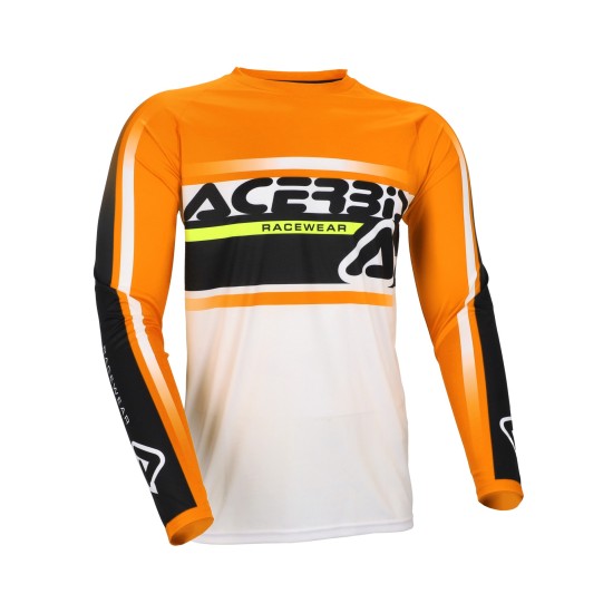 Camiseta ACERBIS MX Linear Lugo Orange-White - Ropamotorista.com - Distribuidor Oficial Acerbis en España y Portugal