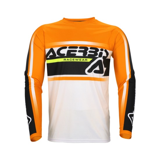Camiseta ACERBIS MX Linear Lugo Orange-White - Ropamotorista.com - Distribuidor Oficial Acerbis en España y Portugal