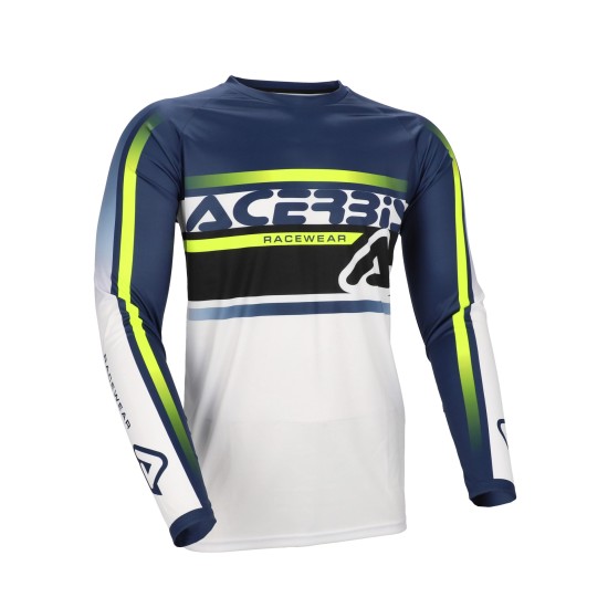 Camiseta ACERBIS MX Linear Lugo Blue-Yellow - Ropamotorista.com - Distribuidor Oficial Acerbis en España y Portugal