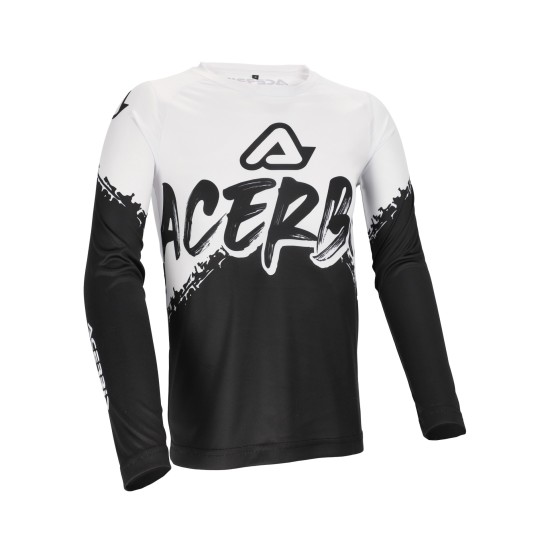 Camiseta infantil ACERBIS MX Linear KID Black-White - Ropamotorista.com - Distribuidor Oficial Acerbis en España y Portugal