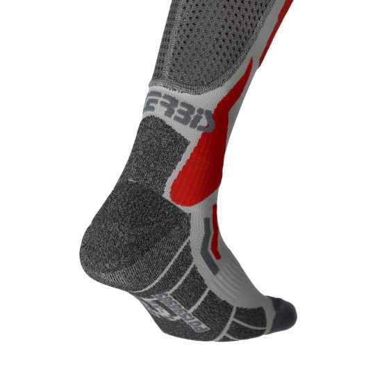 Calcetines largos ACERBIS X-Leg Vented Pro Grey-Red - Ropamotorista.com - Distribuidor Oficial Acerbis en España y Portugal