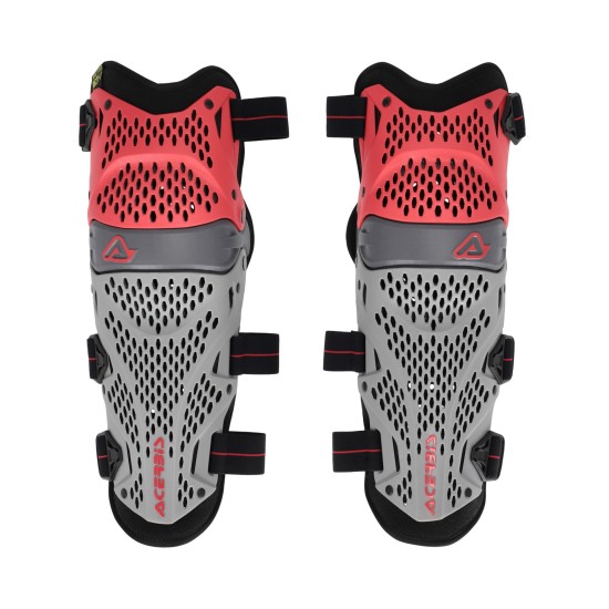 Rodilleras ACERBIS Impact Pro Red-Grey - Ropamotorista.com - Distribuidor Oficial Acerbis en España y Portugal
