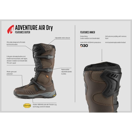 BOTAS FORMA ADVENTURE AIR DRY BLACK - Ropamotorista.com - Distribuidor Oficial Forma Boots en España y Portugal