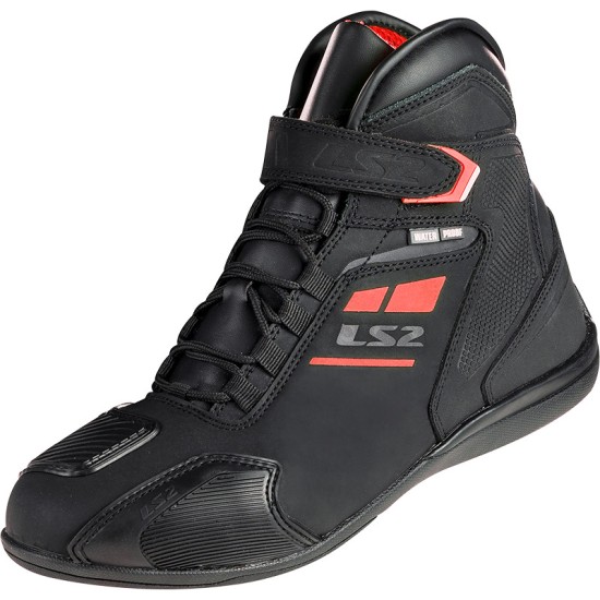 Botas LS2 GARRA WATERPROOF BLACK-RED - Mujer - Ropamotorista.com - Distribuidor Oficial LS2 en España y Portugal