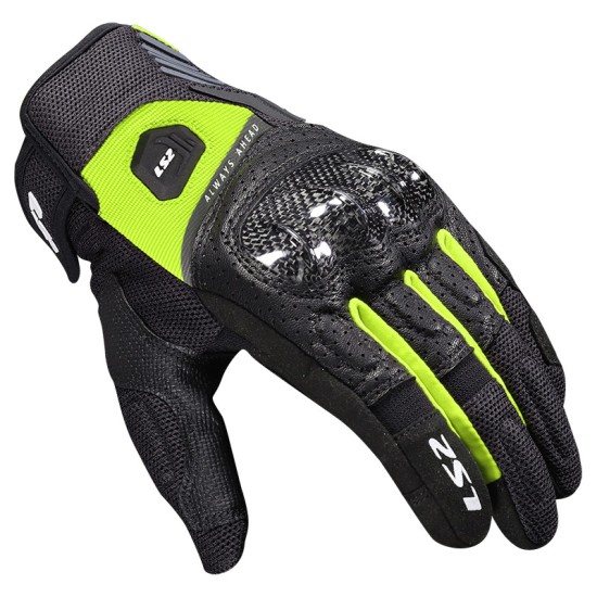 Guantes LS2 ATOM Black - HV Yellow - Ropamotorista.com - Distribuidor Oficial LS2 en España y Portugal