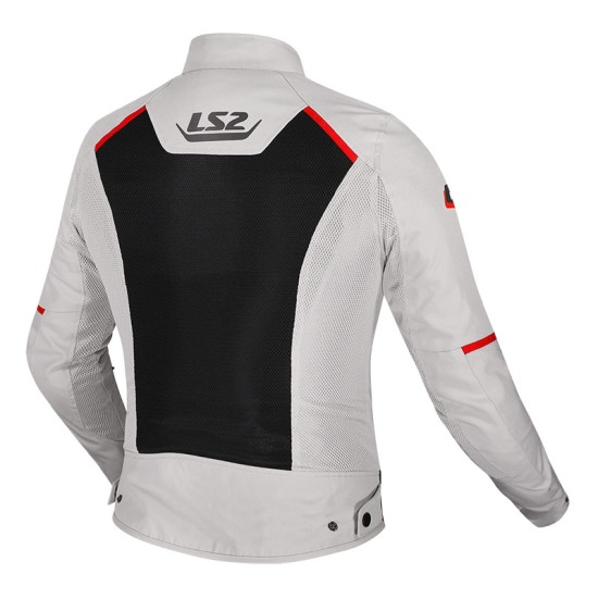 Chaqueta LS2 BREEZE GREY-BLACK-RED - Mujer - Ropamotorista.com - Distribuidor Oficial LS2 en España y Portugal